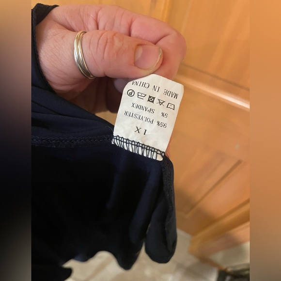 Navy Blue Wrap Dress - Picture 4 of 5